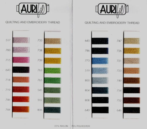 Brillo aurifil filato metallizzato