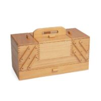 Portalavoro in legno chiaro, 7 scomparti + 1 cassetto