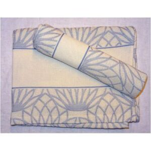Inserto cuore in tela aida cm 15 x 13 bianco