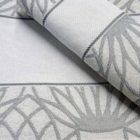 Set asciugamani nice, disegno lotus, tessitura chierese grigio