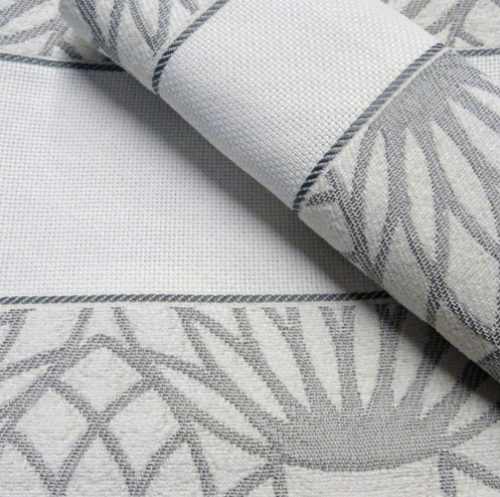 Set asciugamani nice, disegno lotus, tessitura chierese grigio - immagine 3