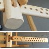 Supporto da pavimento con telaio rettangolare regolabile tessuto cm 80, nurge - immagine 5