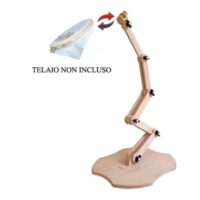Supporto da pavimento con morsetto per telaio a cerchio,  nurge con snodi e altezza regolabile
