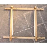 Telaio rettangolare regolabile tessuto cm 65, nurge goldwork e luneville