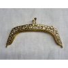 Chiusura per borsetta  virgola oro cm 14 x 7