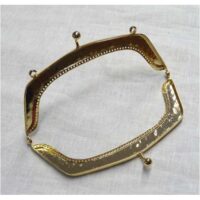 Chiusura per borsetta  virgola oro cm 14 x 7