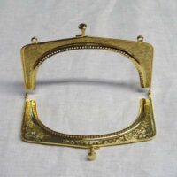 Chiusura per borsetta volute  oro cm 13 x 7