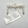 Chiusura per borsetta selena  argento cm 9,8 x 5