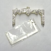 Chiusura per borsetta selena  argento cm 9,8 x 5