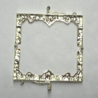 Chiusura per borsetta selena  argento cm 9,8 x 5