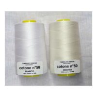 Cotone 50/3 tombolo e disegni cono da mt 5000 bianco avorio ecru'