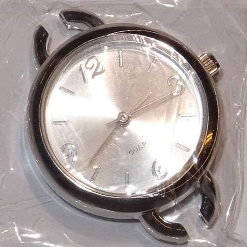 Orologio rotondo per bracciali in merletto o macrame'