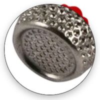 Ditali in silicone con punta in metallo, bohin