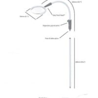 Lampada magnificent pro 3 in 1, daylight E25090, 27led e lente d'ingrandimento mm146/1,75x da tavolo o terra
