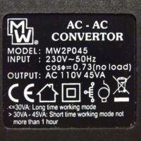 Convertitore 220/110 vac 45w