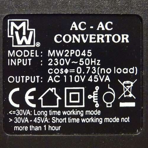 Convertitore 220/110 vac 45w - immagine 3