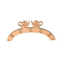 Supporto legno cm 26  con teiere