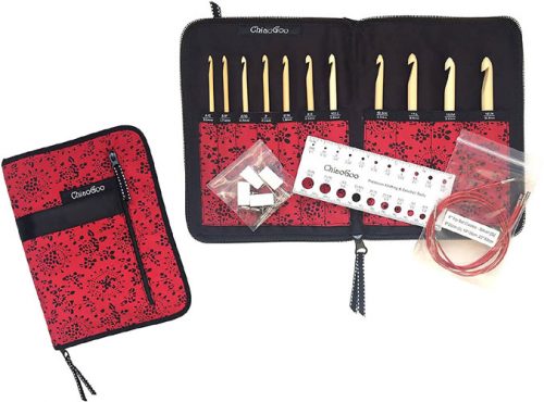 Chiaogoo t-spin bamboo tunisian interchangeables 5.7"/14,5 cm complete (3,5/10 mm) - immagine 2