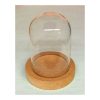 Campana in vetro altezza cm 12,5 con base in mdf cm 9,8