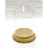 Campana in vetro altezza cm 12,3 con base in mdf cm 9