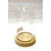 Campana in vetro altezza cm 17 con base in mdf cm 10,8