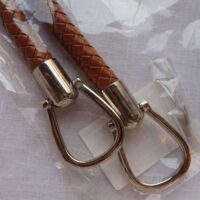 Manici per borsa in similpelle intrecciati cm 55 cuoio o nero  2 pezzi