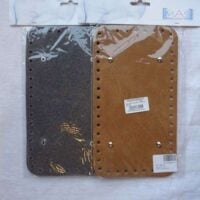 Fondo per borsa in similpelle  cm 25 x 14 cuoio/marrone/nero/rosso