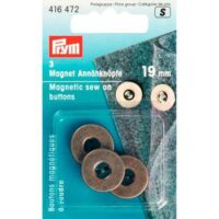Chiusure magnetiche per borsetta  da cucire, oro o brunito mm 19,  prym 416472
