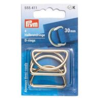 Anelli semicircolari 30 mm 4 pezzi argento o oro prym 555230