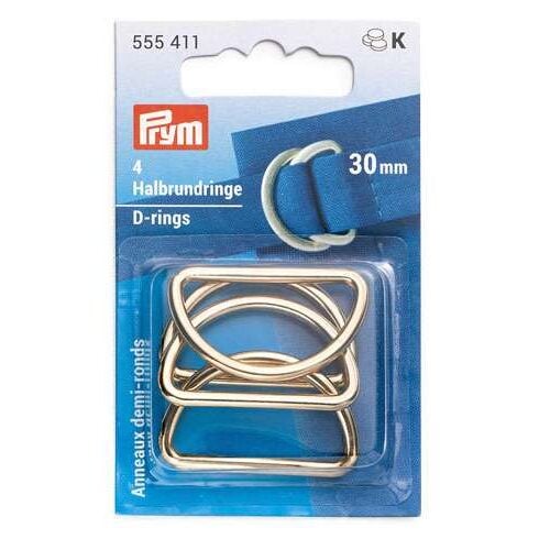 Anelli semicircolari 30 mm 4 pezzi argento o oro prym 555230