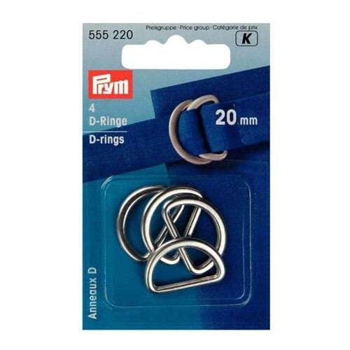 Anelli semicircolari 20 mm 4 pezzi argento prym 555220