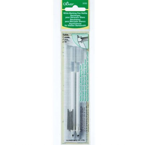 RICARICHE WHITE MARKER PEN (FINE), CLOVER 5033 2 PEZZI