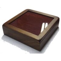 Scatola quadrata in legno cm 25,5 x 25,5