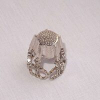 Ditale forbici verticali in argento 925°°° e  micro swarovski mm18, by roberta dazzini