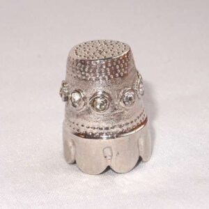 Ditale in argento con pietre verdi mm 16 by roberta dazzini