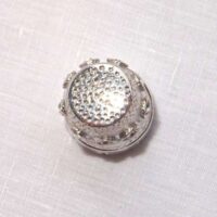Ditale con 9 swarovski  bianchi in argento 925°°°mm15 by roberta dazzini