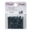 Mill hill size n°8 glass  beads, vetro lucido mm 3