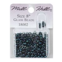 Mill hill size n°8 glass  beads, vetro lucido mm 3
