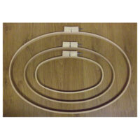 Telaio ovale in legno, tipo economico cm 20 x 39