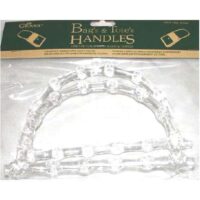 Manici per borsetta clover 6342 tipo bambu trasparente cristallo