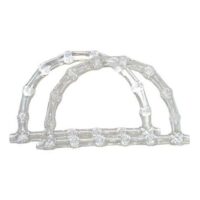 Manici per borsetta clover 6342 tipo bambu trasparente cristallo