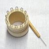 Knitting doll 12 pins, caterinetta 12 perni in legno - immagine 2
