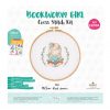 Kit punto croce tuva/dmc: book worm girl con telaio cm 18,5