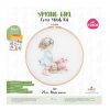 Kit punto croce tuva/dmc: spring girl con telaio cm 25