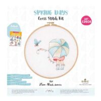 Kit punto croce tuva/dmc: spring days con telaio cm 25