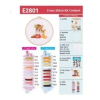 Kit punto croce tuva/dmc: lucie & charlie con telaio cm 27,5