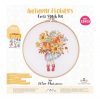 Kit punto croce tuva/dmc: autumn flowers con telaio cm 27,5
