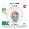 Kit punto croce tuva/dmc: little deer con telaio cm 27,5