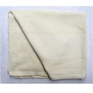 Inserto cuore in tela aida cm 15 x 13 bianco