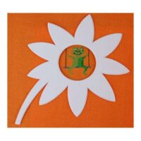 Supporto in cartone rigido  bianco "fiore"